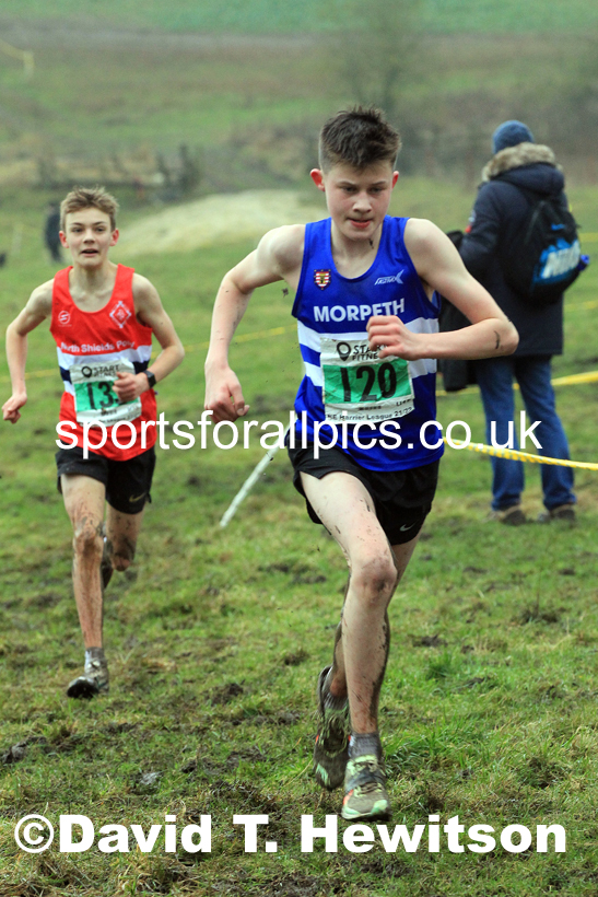 Boys under-15s 2022 North Eastern Harrier League, Thornley Farm, Peterlee, County Durham. Photo: David T. Hewitson/Sports for All Pics